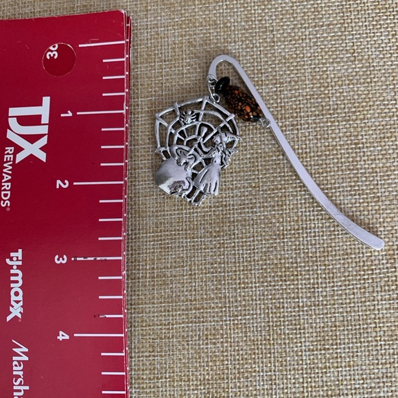 Grimoire bookmark with vintage blown glass bead NWT - Picture 3 of 6